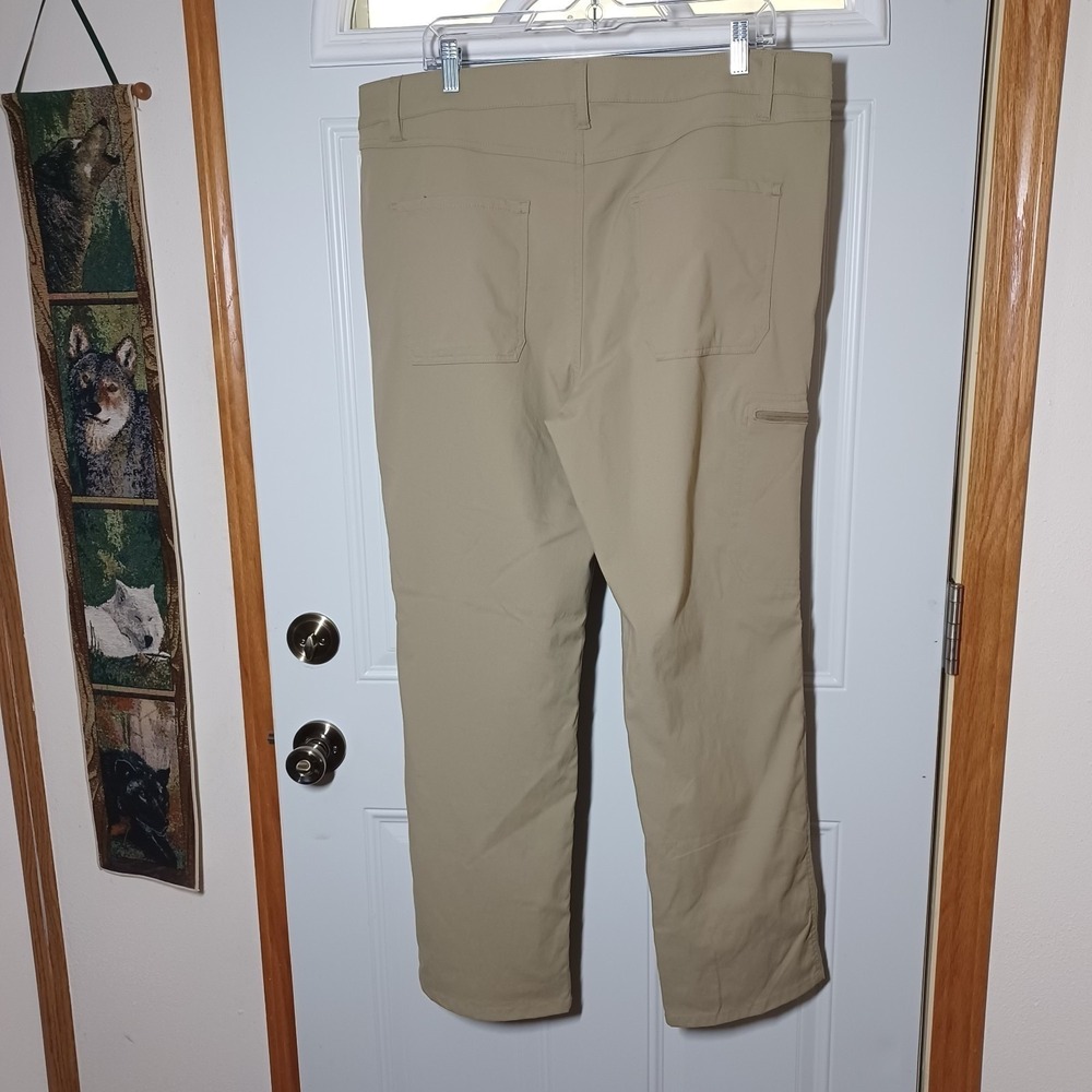Original Weatherproof Vtg Pants Men's 40x30 Beige Stretch Hiking Outdoor Utility - Picture 5 of 10